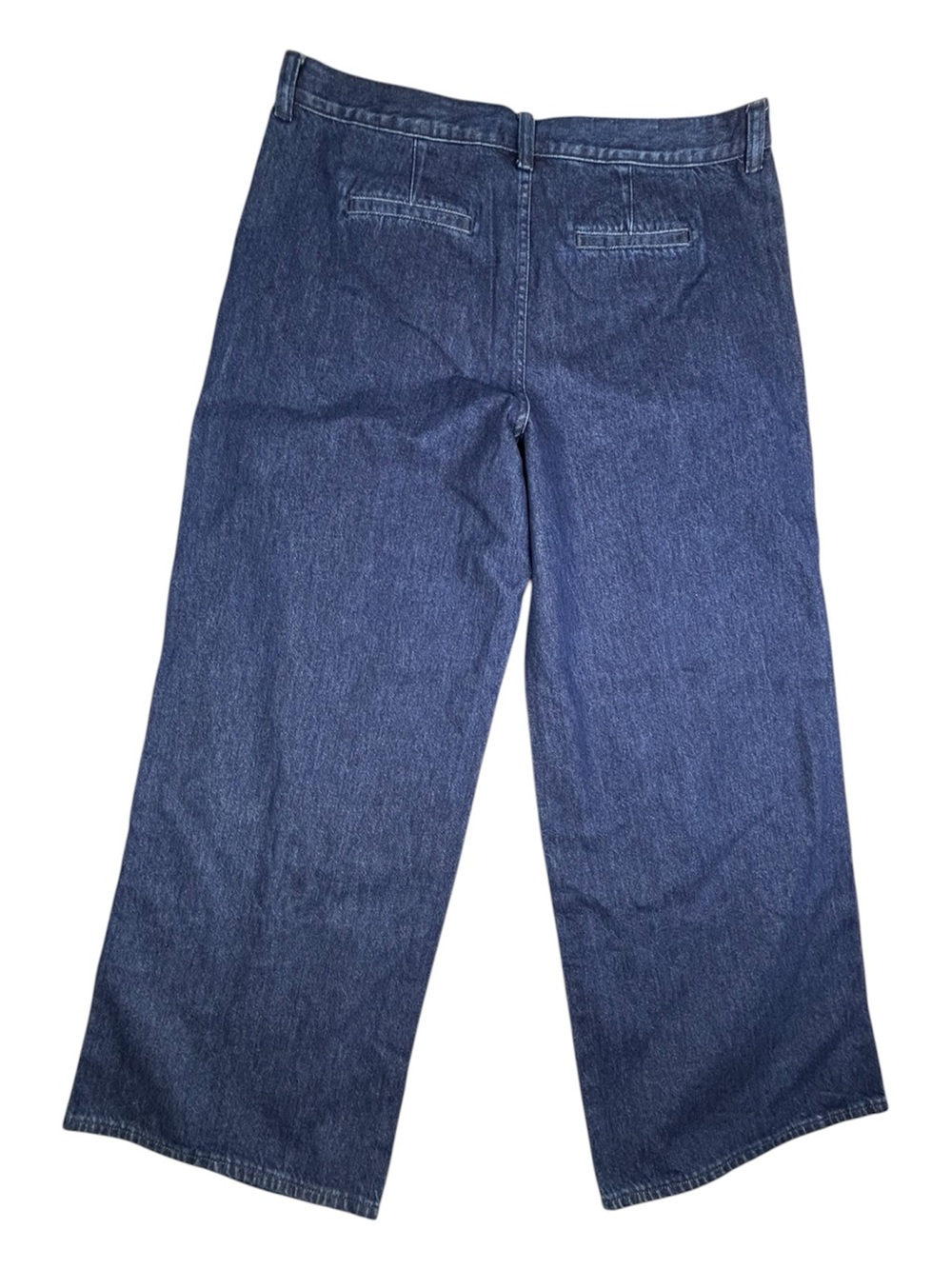 NEW Madewell Superwide-Leg Trouser Jeans Womens 33 Blue Dark Wash 100% Cotton - Picture 2 of 15